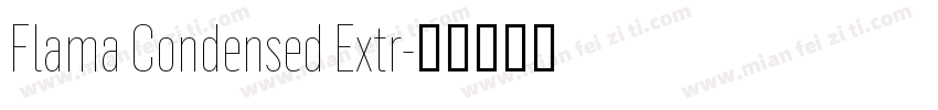 Flama Condensed Extr字体转换